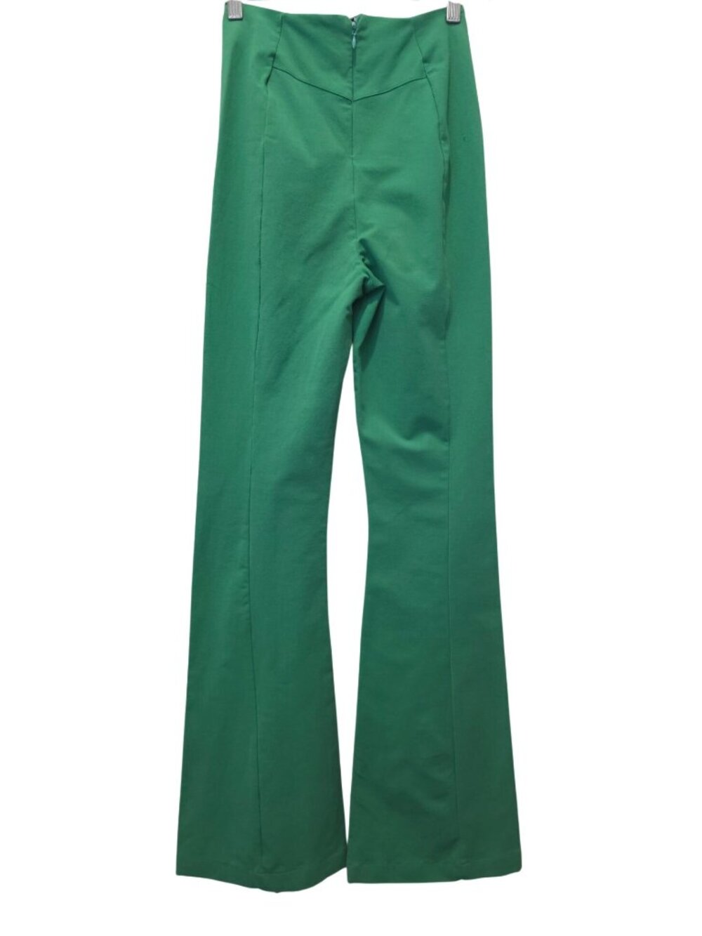 FREE PEOPLE Green High-Waisted Split Flare Stretch Pants Women's XS - Picture 2 of 8